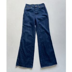 Vtg 70’s LEE Junior Blue Denim High Rise Bellbottom Jeans / 26-27" w / Retro
